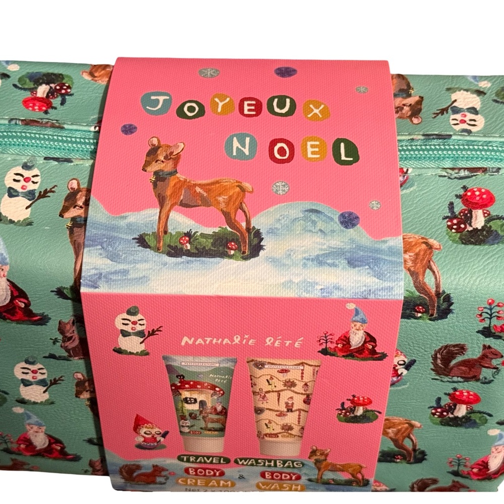 Heathcote & Ivory Nathalie Lete Forest Folk Large Cosmetic Bag & Duo Body Care - Picture 4 of 9